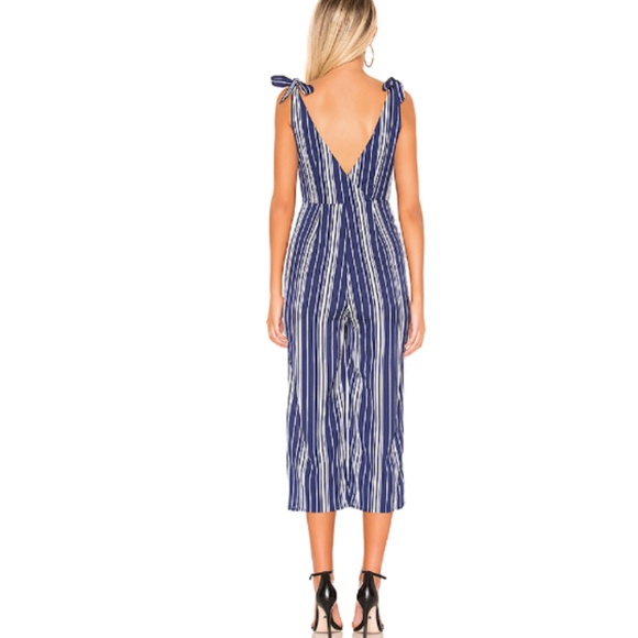 Revolve Superdown Striped Blue and White Jumpsuit - Picture 3 of 4